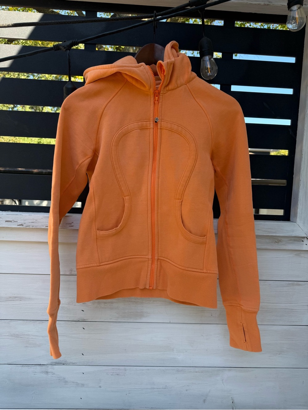 lululemon athletica Orange Zip-Up Hoodie